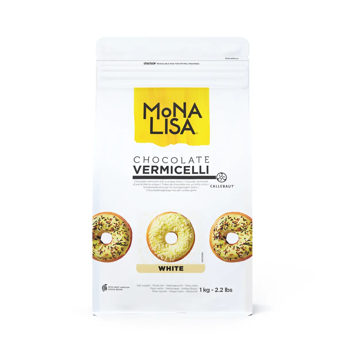 Hot Callebaut Chocolade Vermicelli Wit 1kg