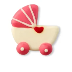 Best Callebaut Chocoladedecoratie Kinderwagen Roze 90st