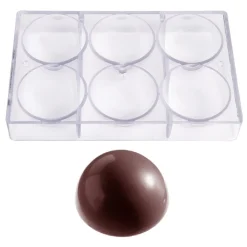 Online Chocolate World Chocolade Holvorm Halve Bol (6x) Ø80mm