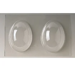 Outlet Martellato Chocolade Holvorm Pasen Half-Ei Glad (2x) 11x8x4cm.