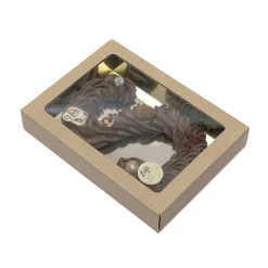 Hot BrandNewCake Chocoladeletterdoos GK7 Kraft / Goud 26st