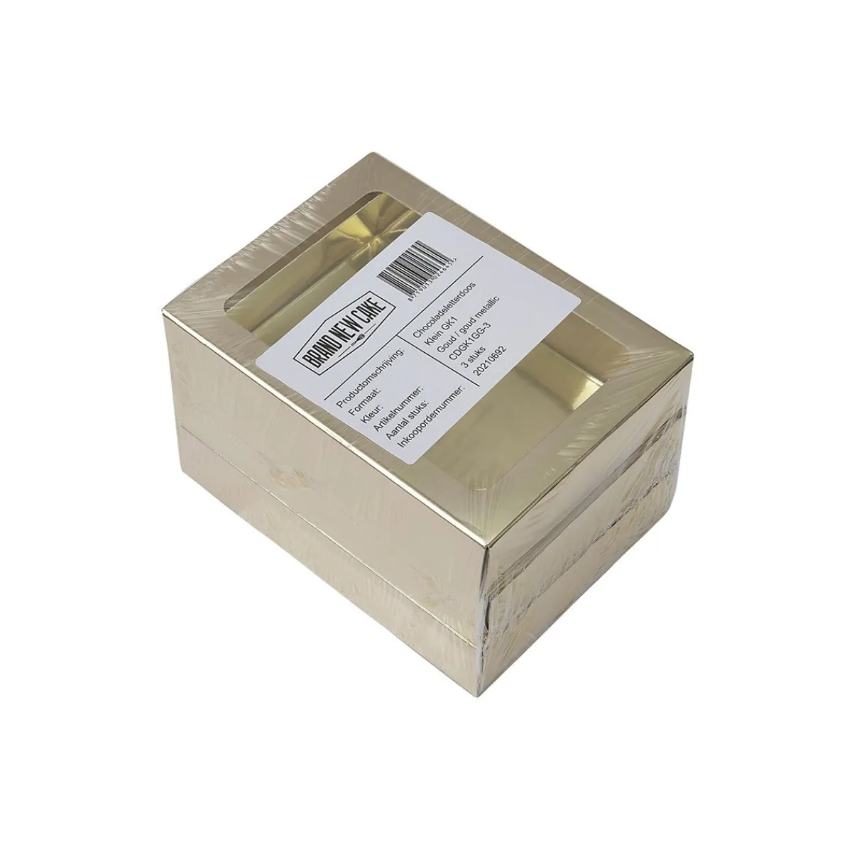 Sale BrandNewCake Chocoladeletterdoos Klein GK1 Goud / Goud 3st