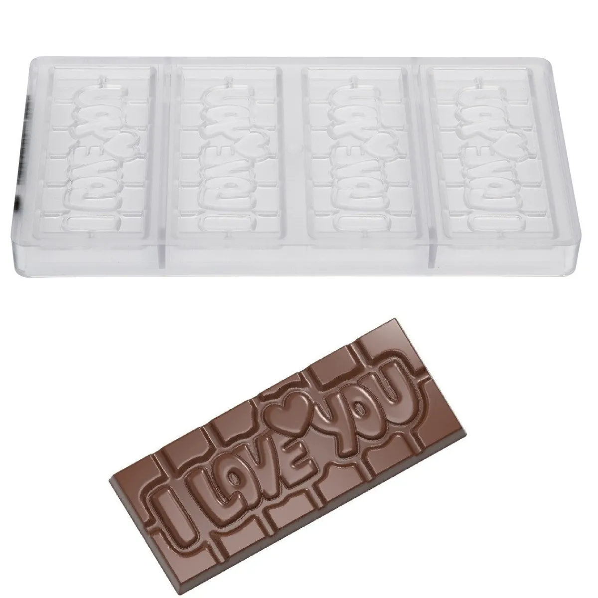 Hot Chocolate World Chocolademal Tablet I Love You (4x) 118x50mm