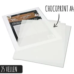 Clearance Prints on Pastry Chocoprint sheets A4-formaat (25 vellen)