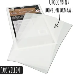New Prints on Pastry Chocoprint sheets Bonbon-formaat (100 vellen)