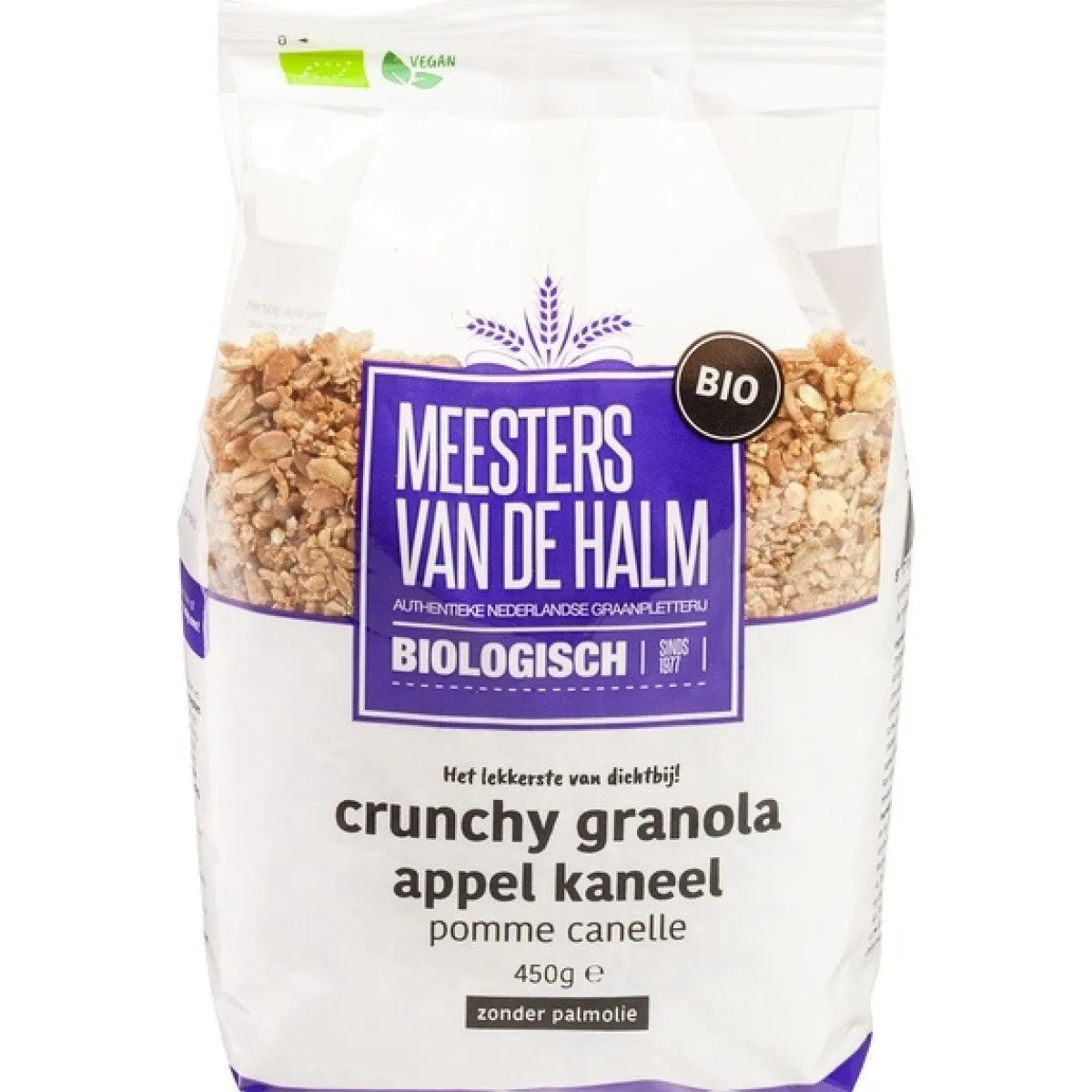 Online De Halm Crunchy Appel-Kaneel Biologisch 450g