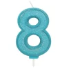 New Culpitt Cijferkaars #8 Blauw met Glitter