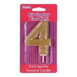 New Culpitt Cijferkaars #4 Goud met Glitter
