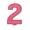 Hot Culpitt Cijferkaars #2 Roze met Glitter