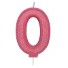 New Culpitt Cijferkaars #0 Roze met Glitter