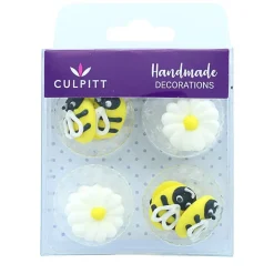 Online Culpitt Suikerdecoratie Bijen & Madeliefjes 25mm 12st.