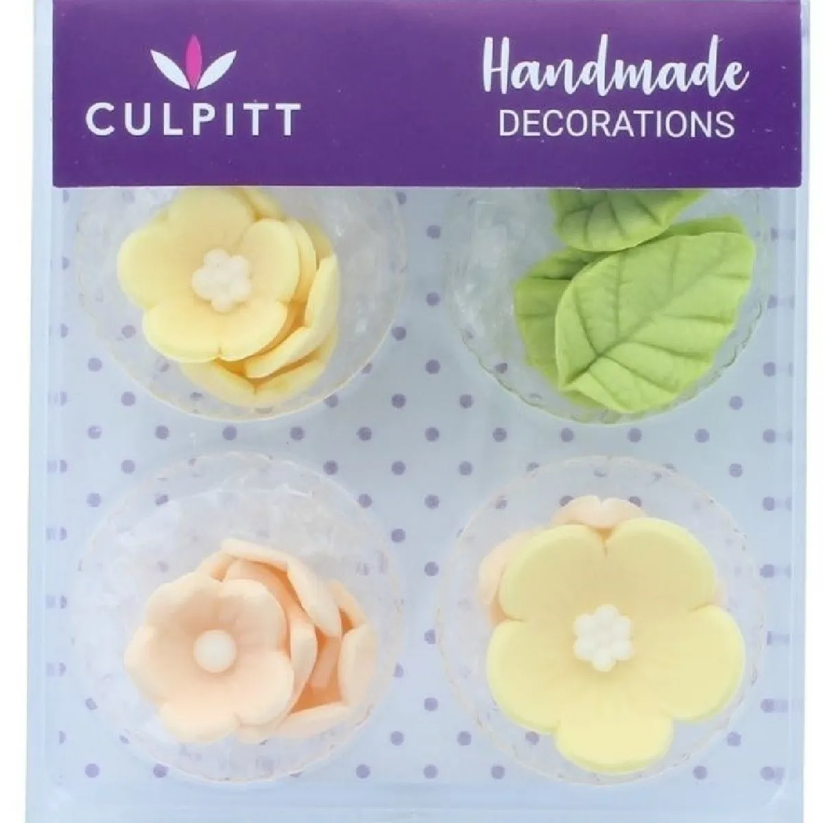 Discount Culpitt Suikerdecoratie Bloemen en Bladeren Geel 16st.