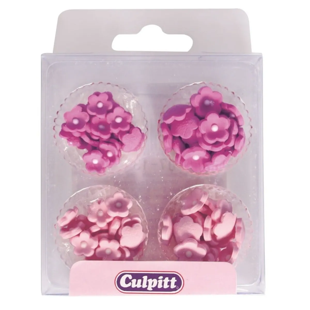 Outlet Culpitt Suikerdecoratie Bloempjes roze Ø6mm / 100st.