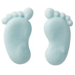 New Culpitt Suikerdecoratie Babyvoetjes blauw 100st.