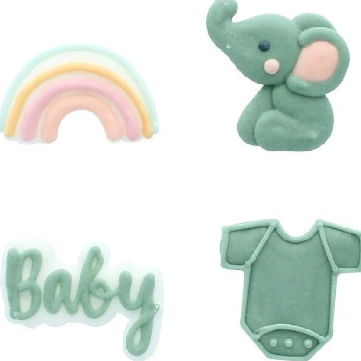 Online Culpitt Suikerdecoratie Geboorte Groen 25mm 12st.