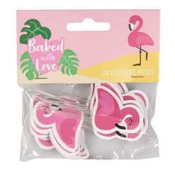 Sale Culpitt Taartdecoratie Prikkers Flamingo 80mm 24st.