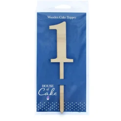 Clearance Culpitt Taarttopper Cijfer 1 Hout 33x183mm