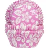 Sale House of Marie Cupcake Vormpjes HoM Aloha Bloem Roze 50x33mm. 50st.