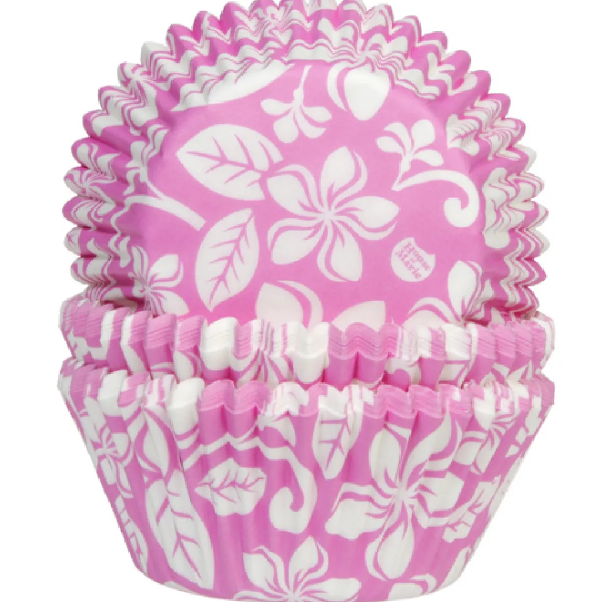 Sale House of Marie Cupcake Vormpjes HoM Aloha Bloem Roze 50x33mm. 50st.