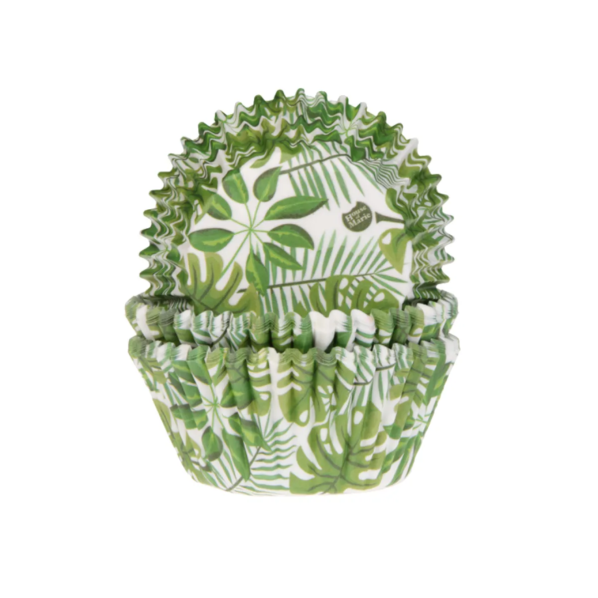 Online House of Marie Cupcake Vormpjes HoM Bladeren Groen 50x33mm. 50st.