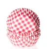 Best House of Marie Cupcake Vormpjes HoM Boerenbont Ruit Rood 50x33mm. 50st.