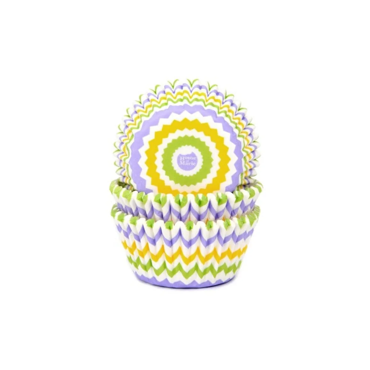 Hot House of Marie Cupcake Vormpjes HoM Chevron Lente 50x33mm. 50st.