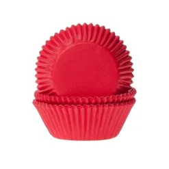 Clearance House of Marie Cupcake Vormpjes HoM Dieprood 50x33mm. 500st.
