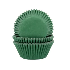 Outlet House of Marie Cupcake Vormpjes HoM Donker Groen 50x33mm. 50st.