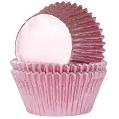 House of Marie Cupcake Vormpjes HoM Folie Baby Roze 51x38mm. 500st.