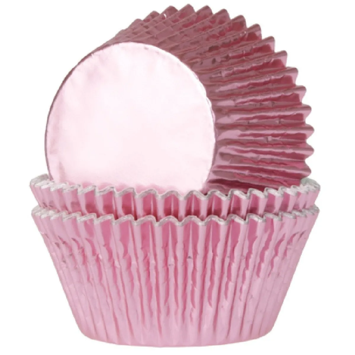 House of Marie Cupcake Vormpjes HoM Folie Baby Roze 51x38mm. 500st.