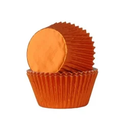 House of Marie Cupcake Vormpjes HoM Folie Oranje 51x38mm. 24st.