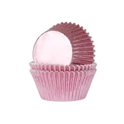Clearance House of Marie Cupcake Vormpjes HoM Folie Baby Roze 51x38mm. 24st.