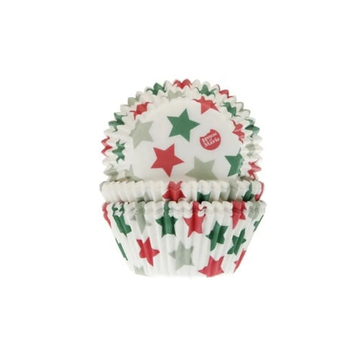 Hot House of Marie Cupcake Vormpjes HoM Kerst Sterren 50x33mm. 50st.