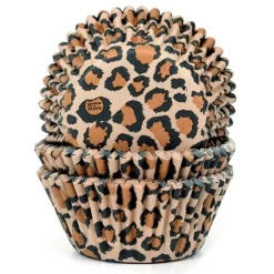 Clearance House of Marie Cupcake Vormpjes HoM Luipaard 50x33mm. 50st.