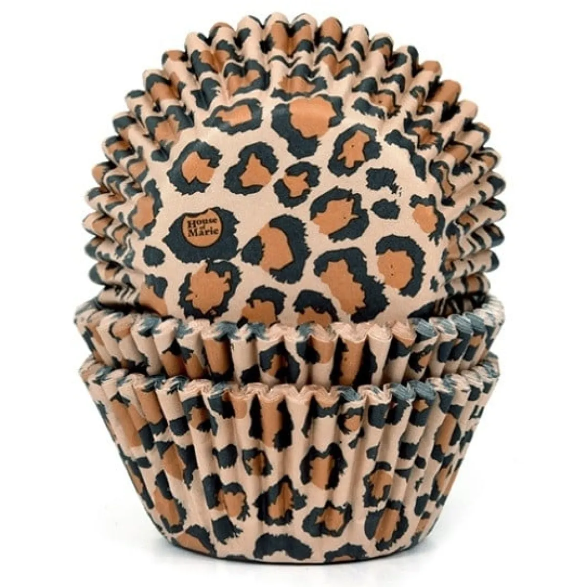 Clearance House of Marie Cupcake Vormpjes HoM Luipaard 50x33mm. 50st.
