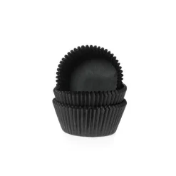 Online House of Marie Cupcake Vormpjes HoM MINI Zwart 35x23mm. 60st.