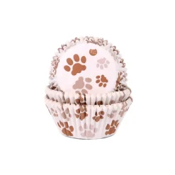 Best House of Marie Cupcake Vormpjes HoM Pootafdruk Bruin 50x33mm. 50st.