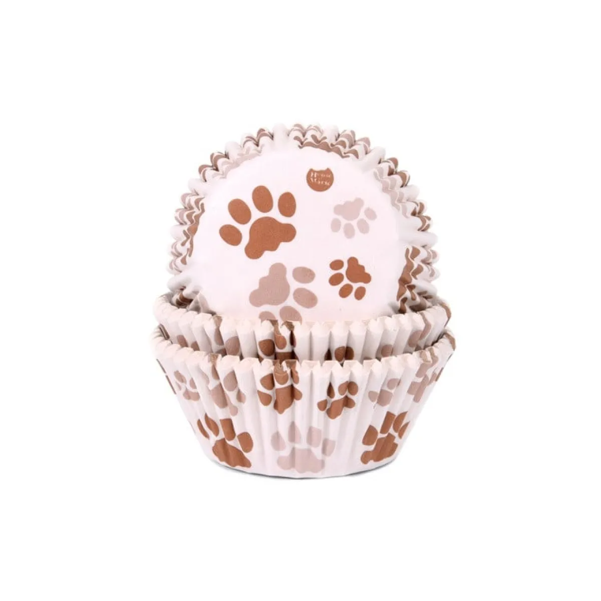 Best House of Marie Cupcake Vormpjes HoM Pootafdruk Bruin 50x33mm. 50st.