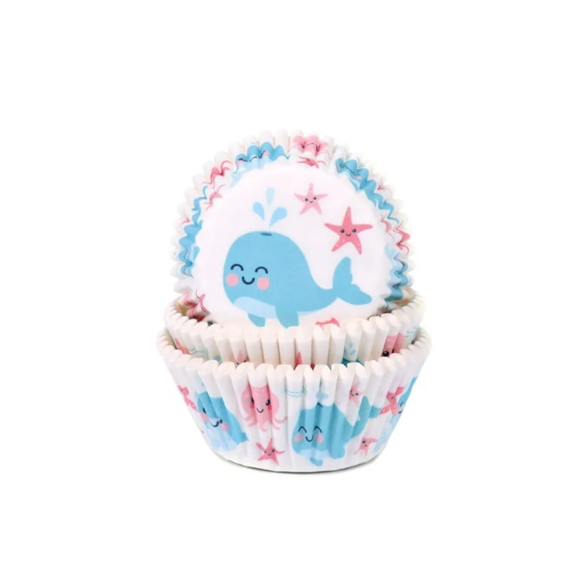Best House of Marie Cupcake Vormpjes HoM Walvis (Gender Reveal) 50x33mm. 50st.