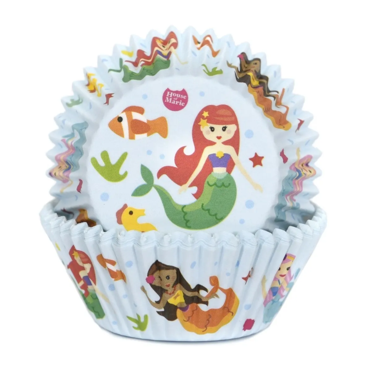 Hot House of Marie Cupcake Vormpjes HoM Zeemeermin 50x33mm. 50st.