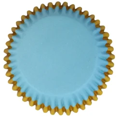 Best PME Cupcake Vormpjes Blauw met Gouden Rand 30 stuks