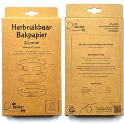 New De Keukenbij Herbruikbaar Bakpapier Rond Siliconen Ø18cm