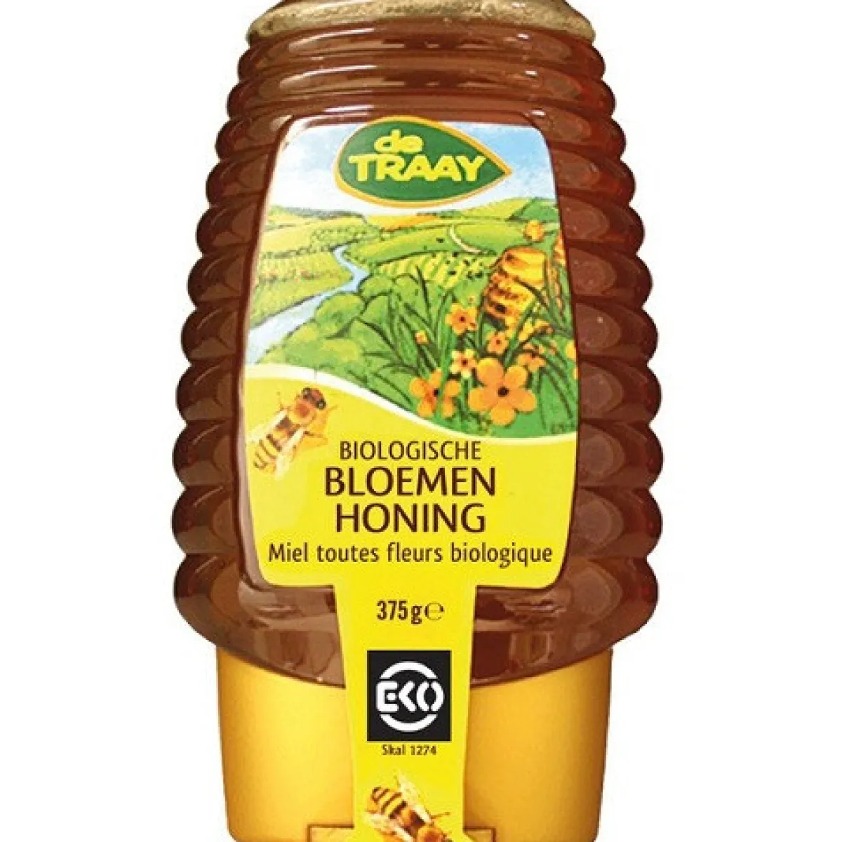 New De Traay Bloemenhoning Biologisch 375 gram