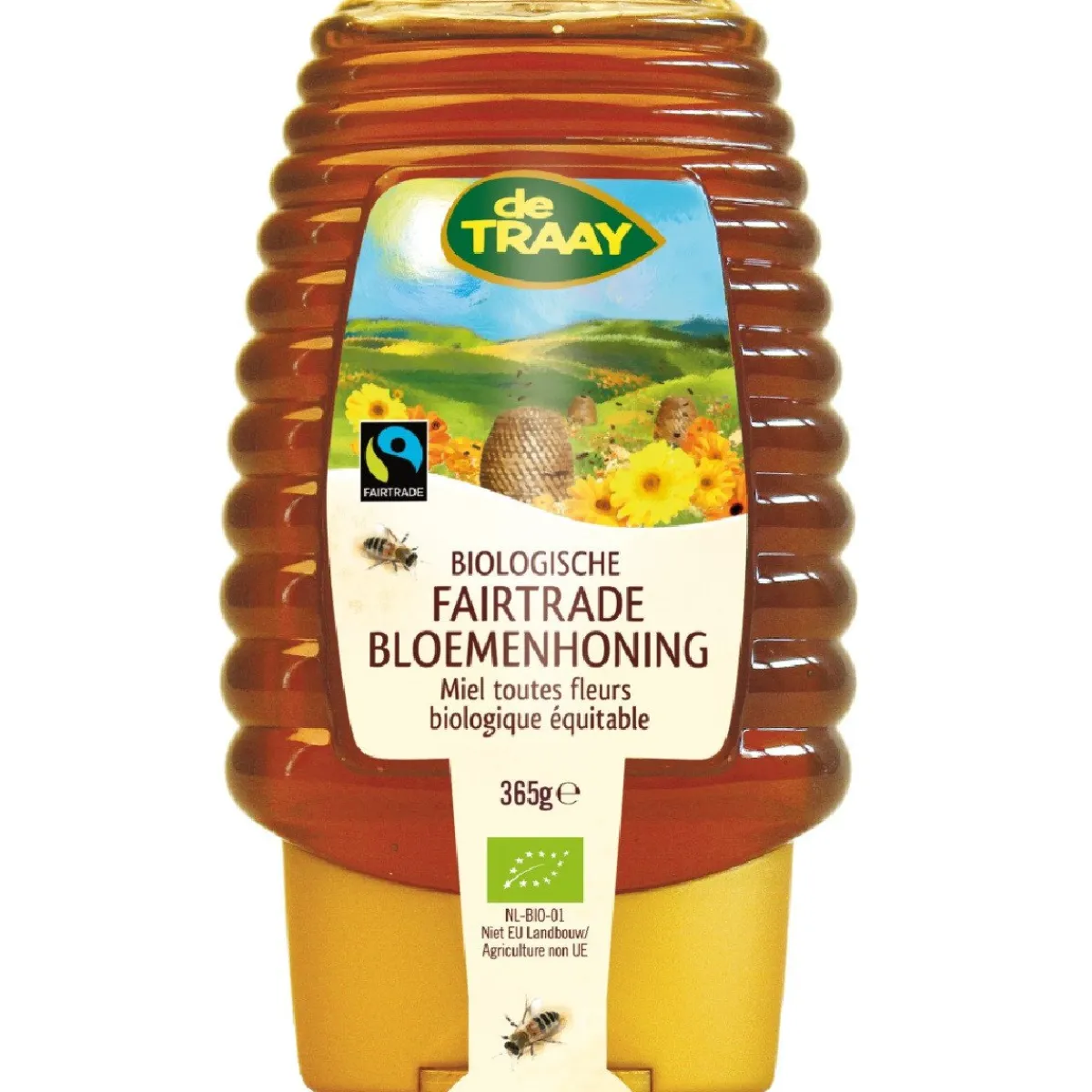 De Traay Bloemenhoning Fairtrade Biologisch 365g**