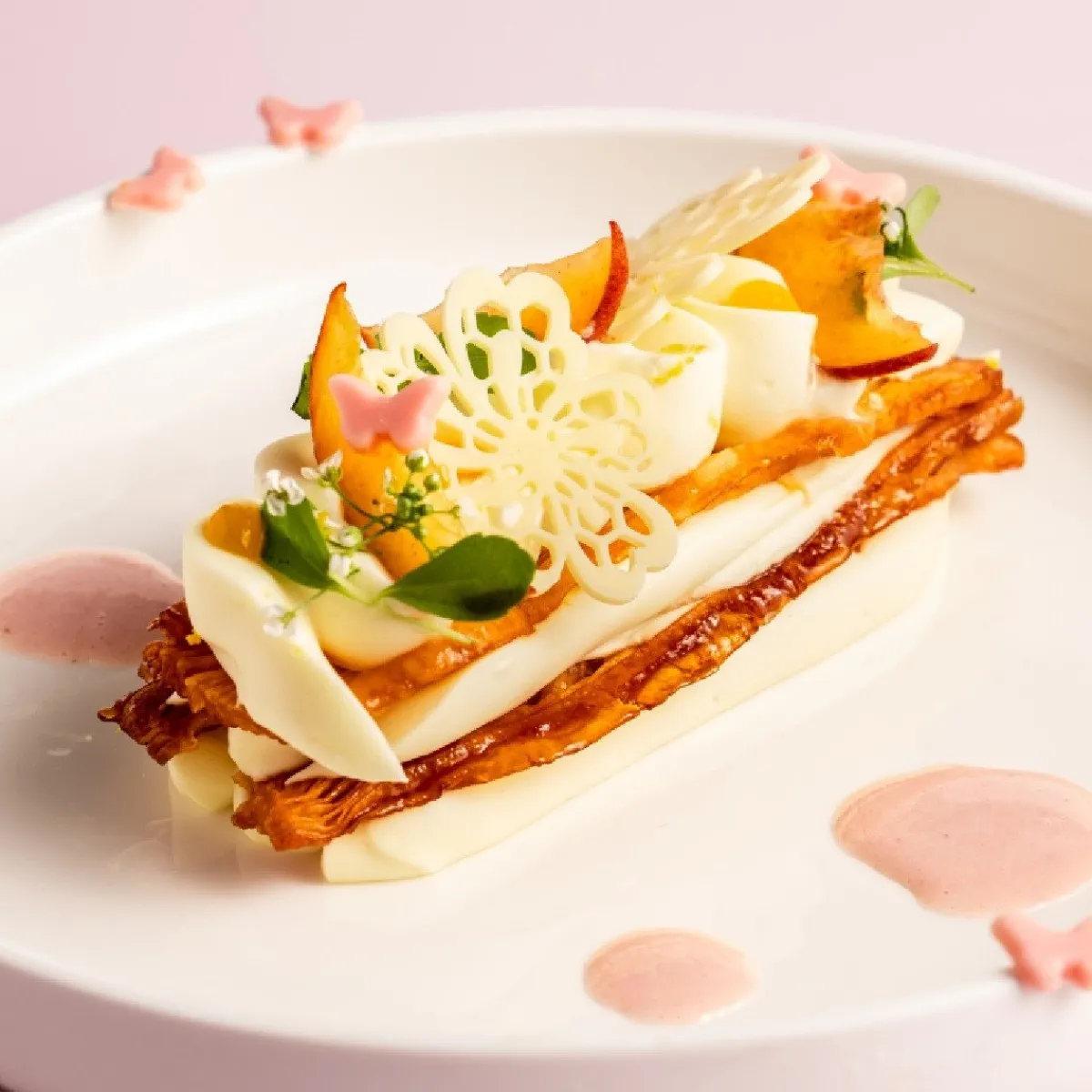 Best Dobla Chocoladedecoratie Lace Bloemen Wit (96 stuks)