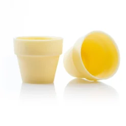 Clearance Dobla Chocoladedecoratie Bloempot Large Wit (28 stuks)