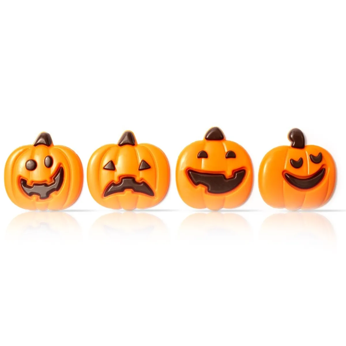 Best Dobla Chocoladedecoratie Pompoen Gezichten (90 stuks)