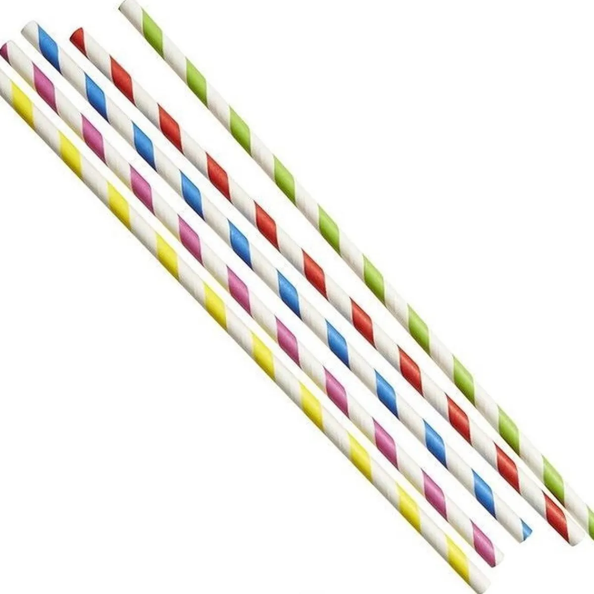 Best Overig Drinkrietje Papier Gestreept Ø6x23cm 100st.