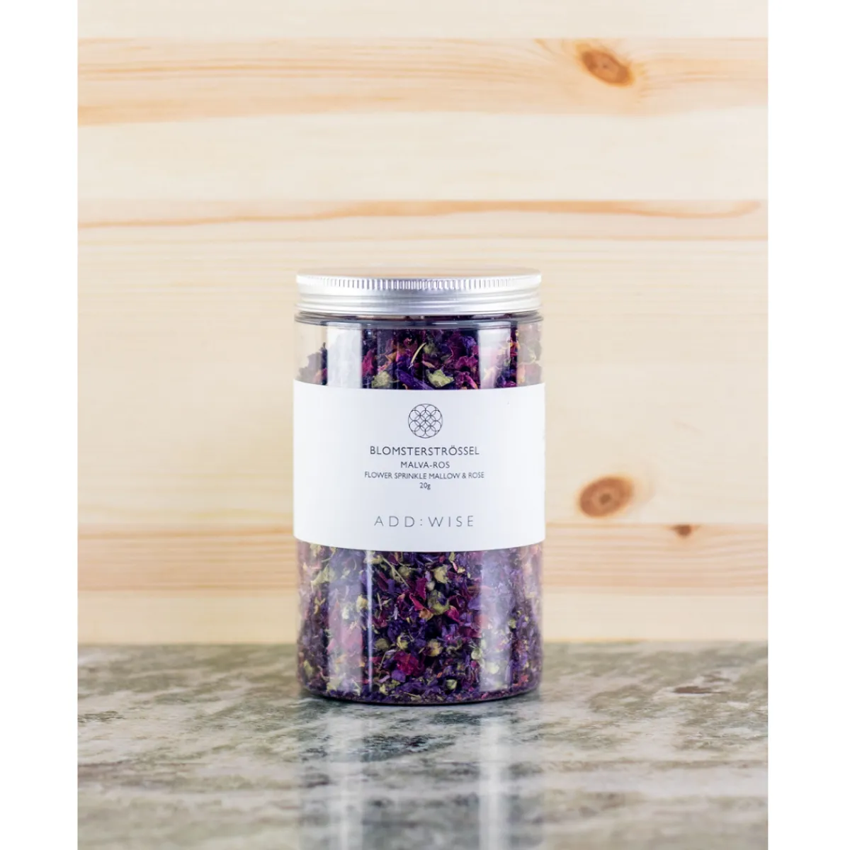 Sale AddWise Eetbare Bloemen Mallow & Rose 25g