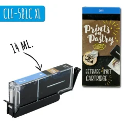 Discount Prints on Pastry Eetbare Inkt Cartridge Blauw XL (CLI-581C)